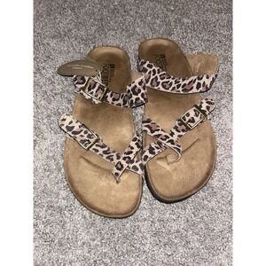 Women's White Mountain Footbeds Leopard Gracie‎ Sandals Women's 9 M